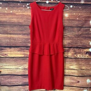 J. Crew Red Sleeveless  Dress